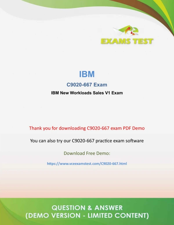 Get IBM C9020-667 VCE Exam Software 2018 - [DOWNLOAD and Prepare]