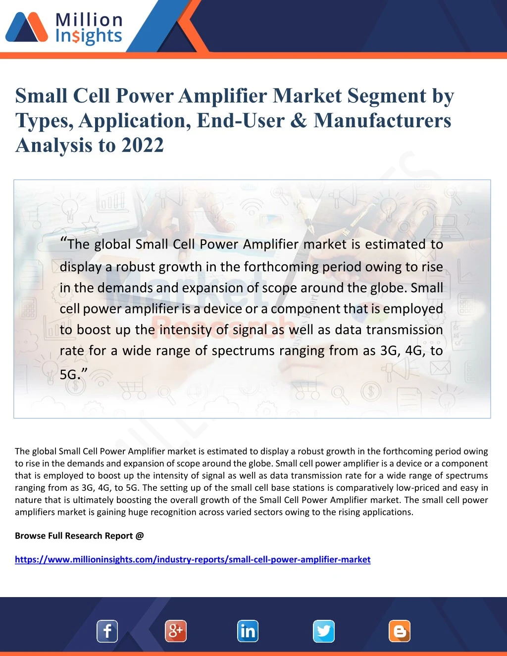small cell power amplifier market segment