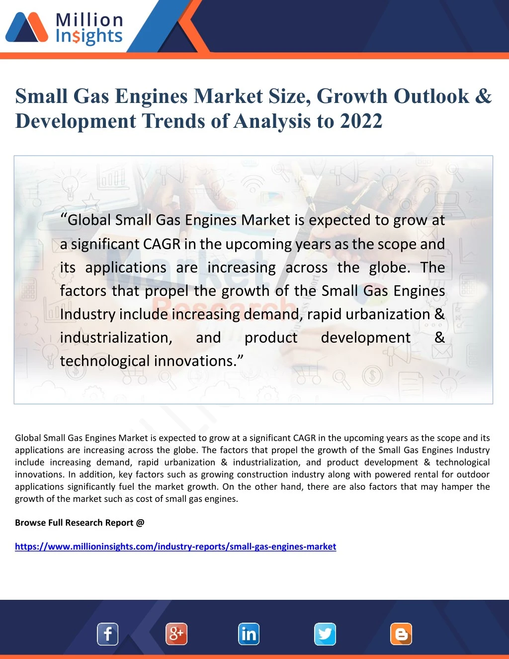 small gas engines market size growth outlook