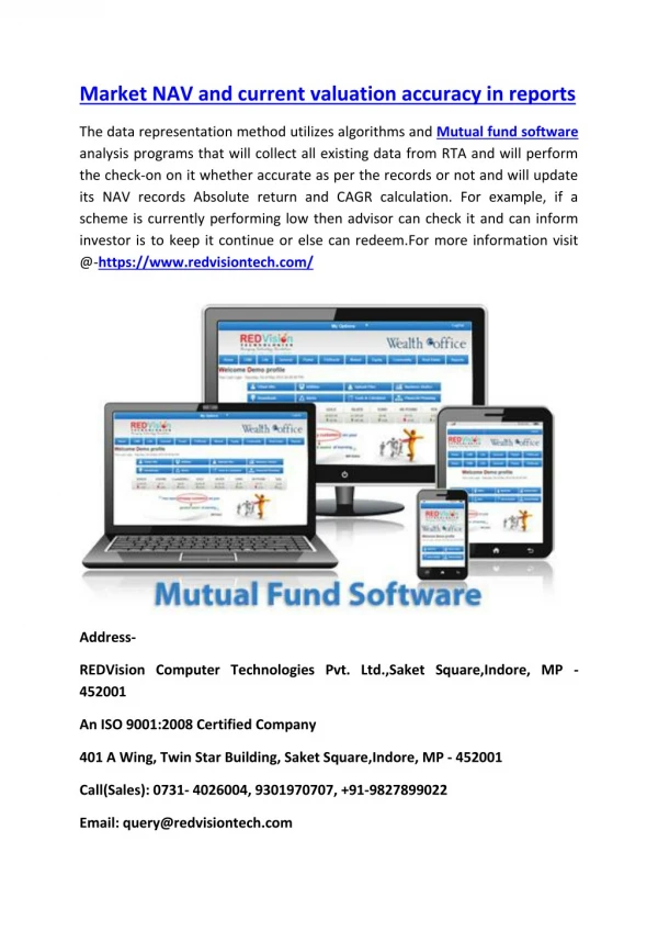 Market NAV and current valuation accuracy in reports