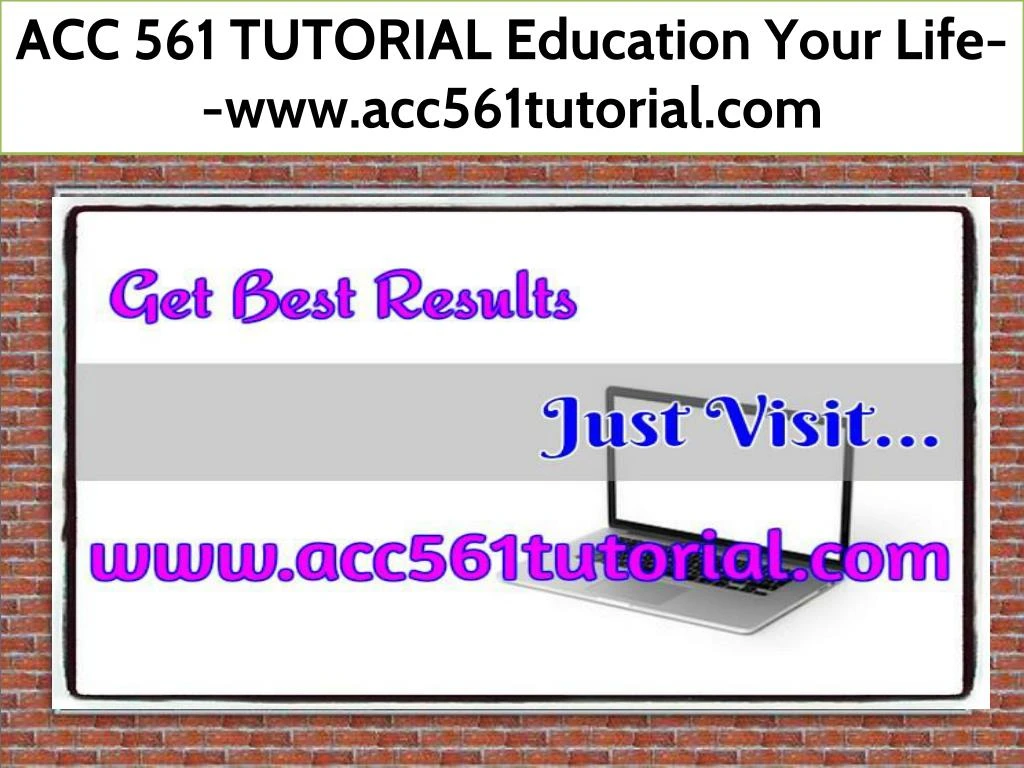 acc 561 tutorial education your life