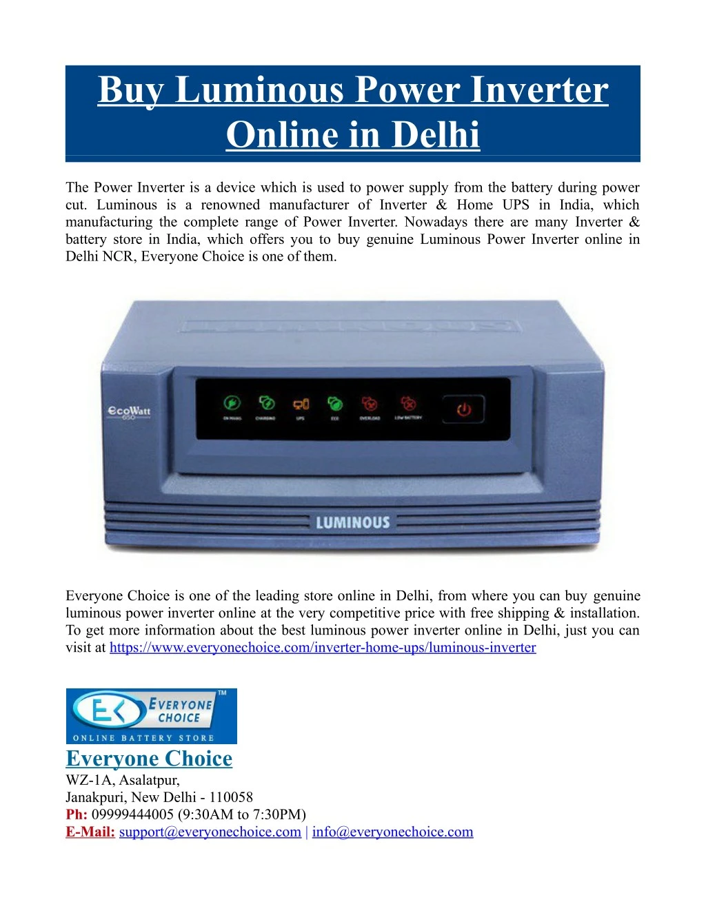 buy luminous power inverter online in delhi