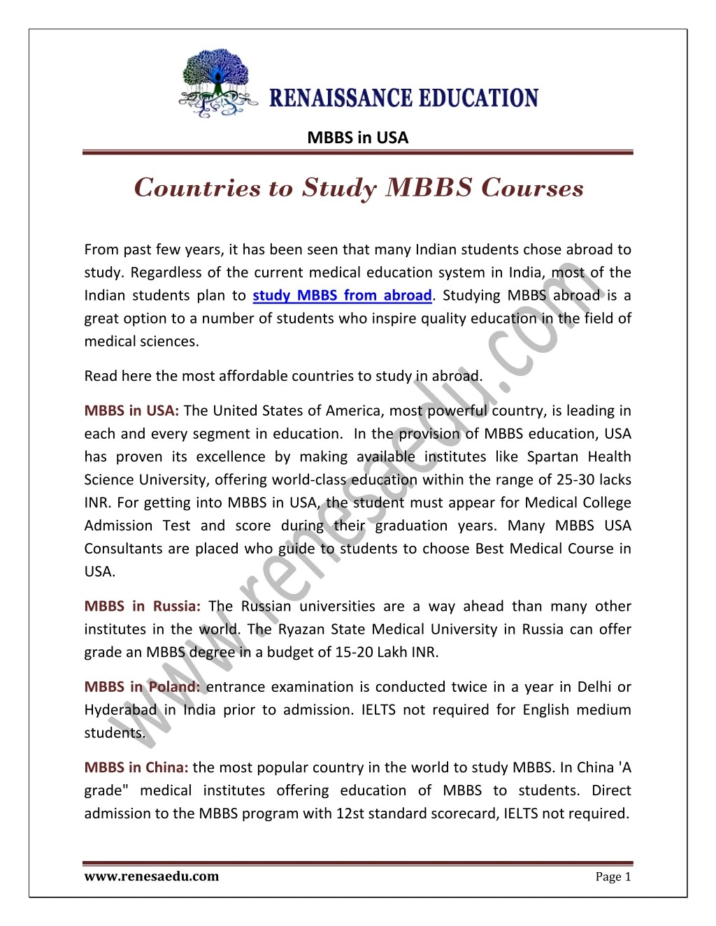 mbbs in usa