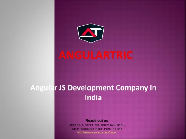 Angular JS Development Company in India - Angulartric