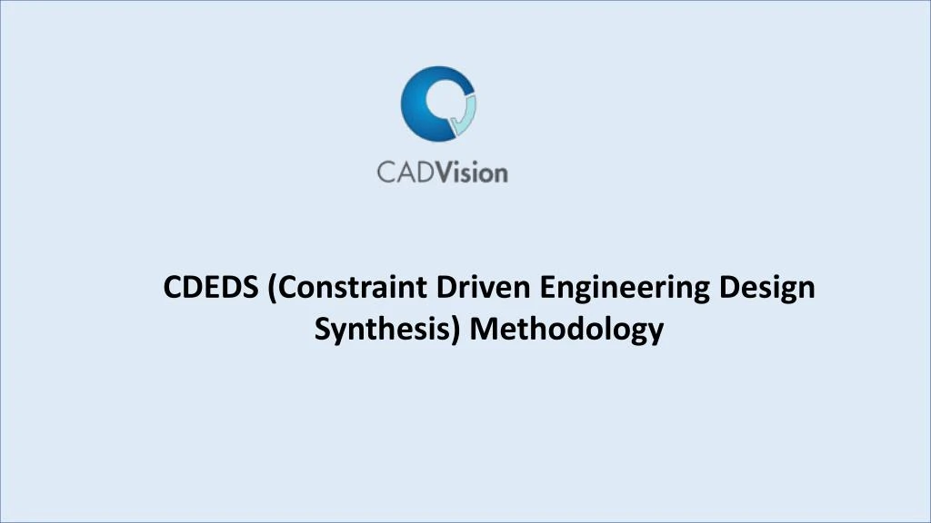 cdeds constraint driven engineering design