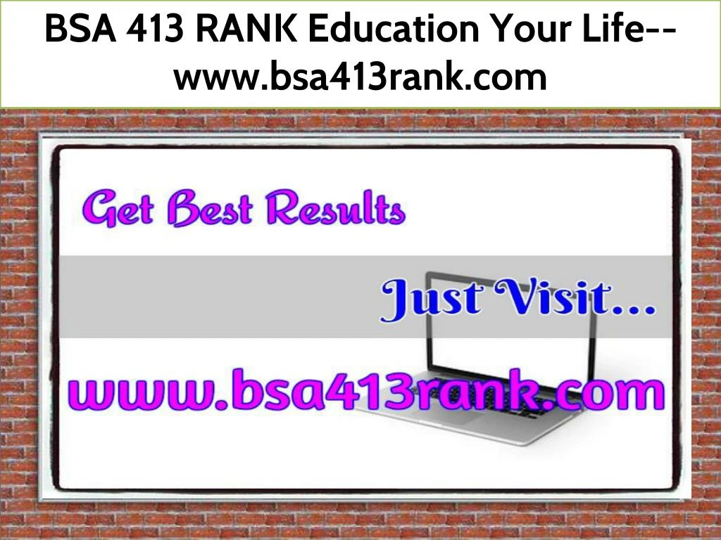 bsa 413 rank education your life www bsa413rank