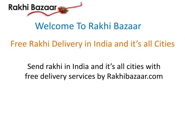 Free Rakhi Delivery in India and Metro Cities