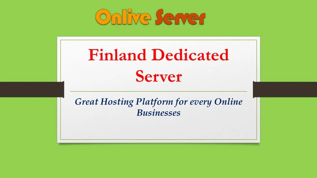 finland dedicated server