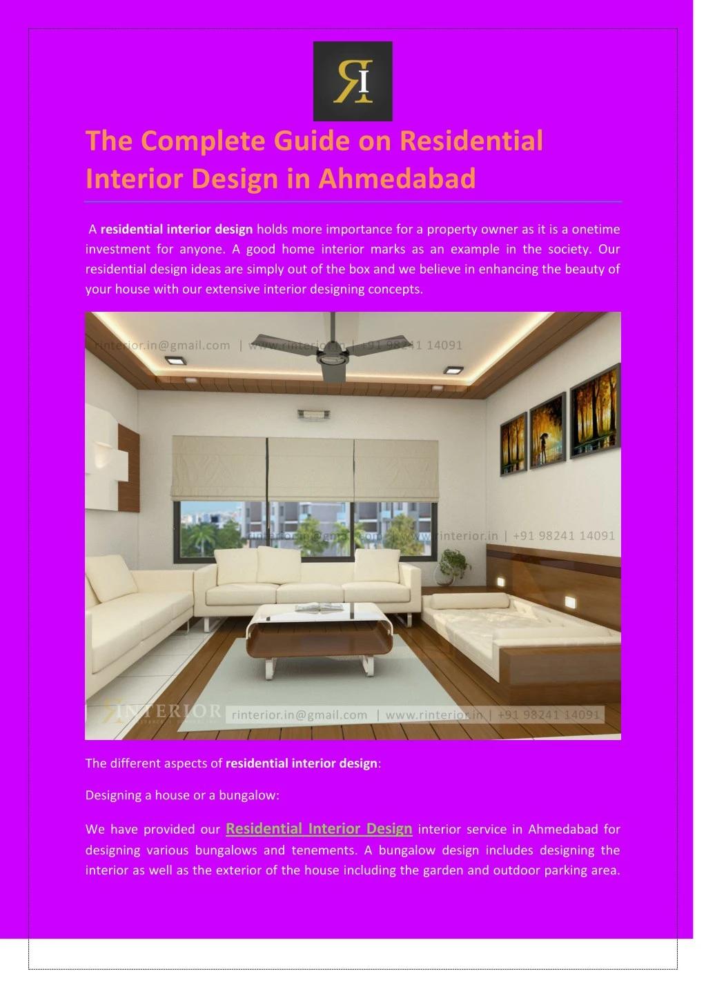the complete guide on residential interior design
