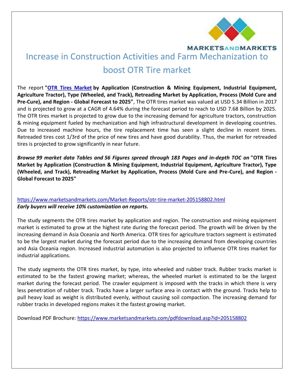increase in construction activities and farm