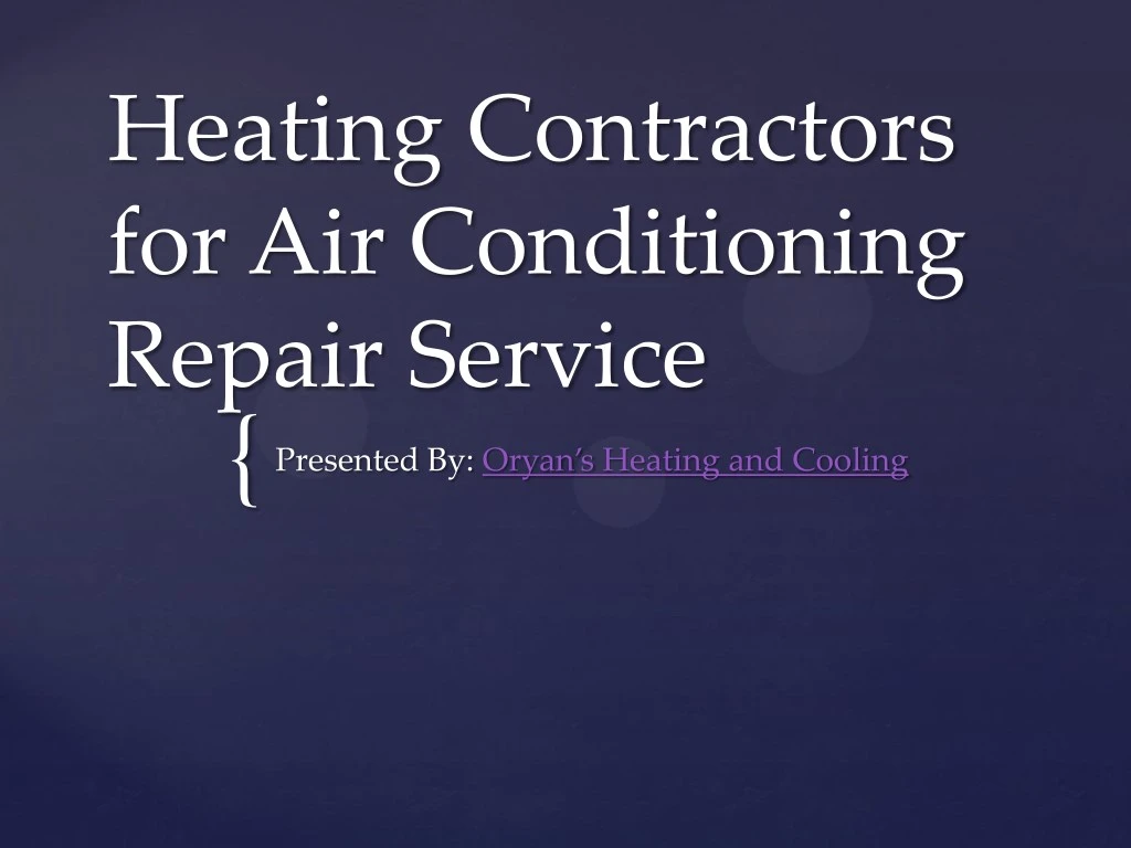 heating contractors for air conditioning repair