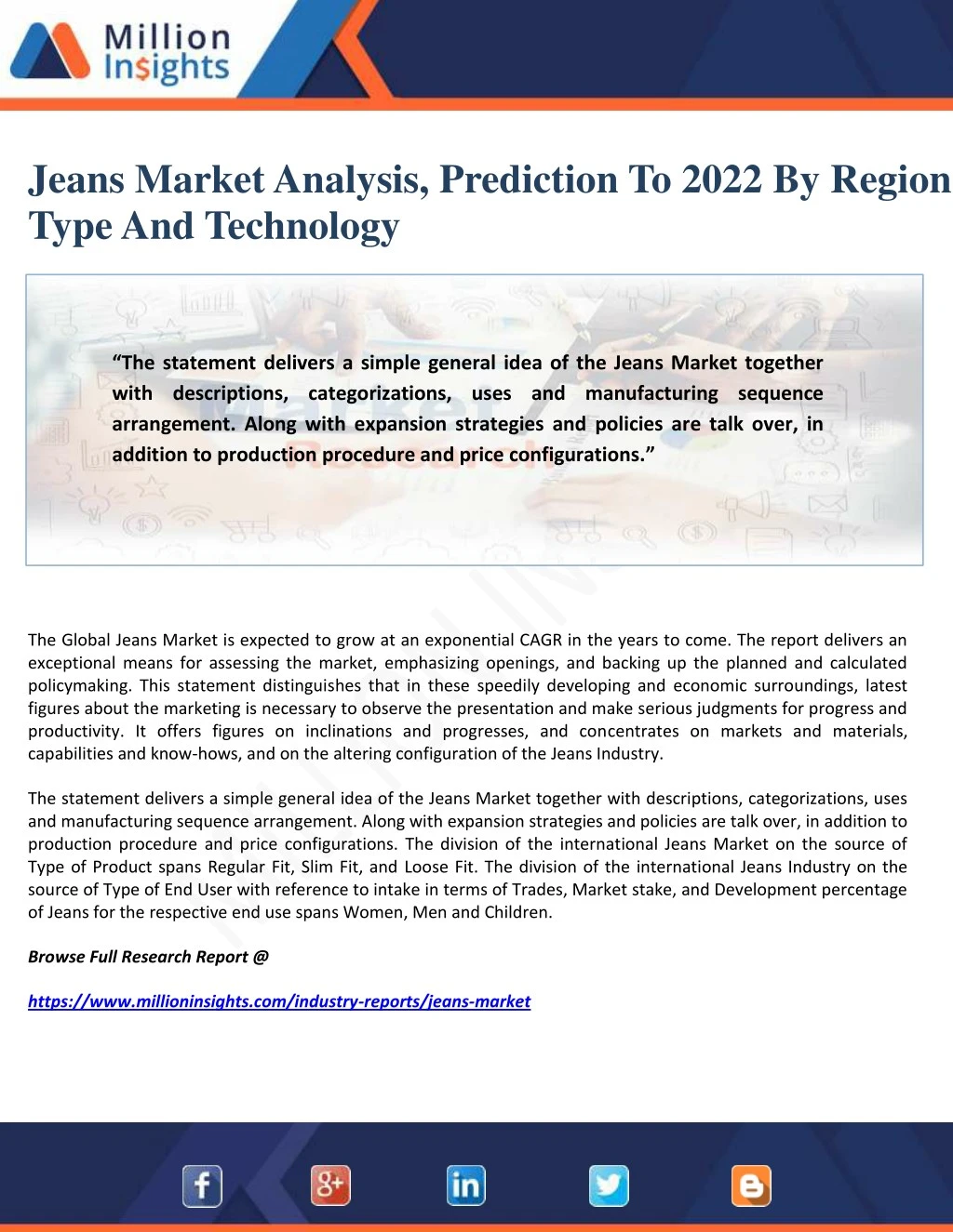 jeans market analysis prediction to 2022
