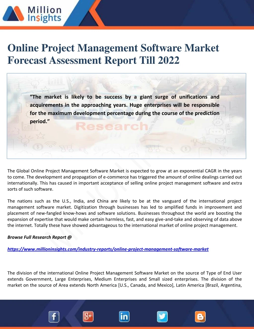 online project management software market