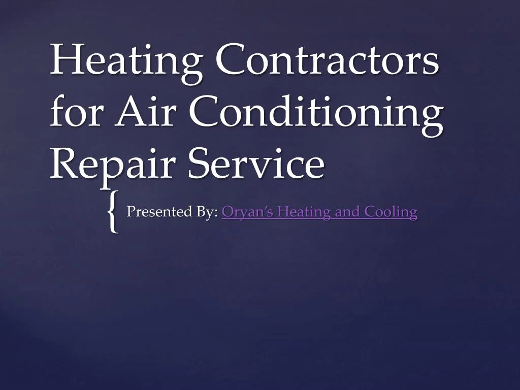 heating contractors for air conditioning repair service