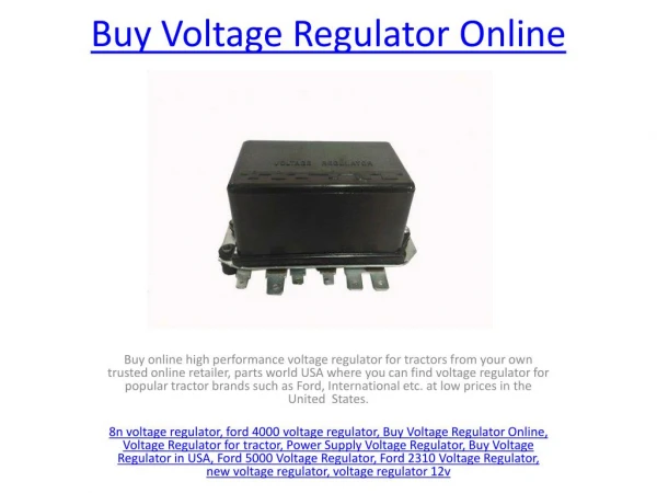 Power Supply Voltage Regulator