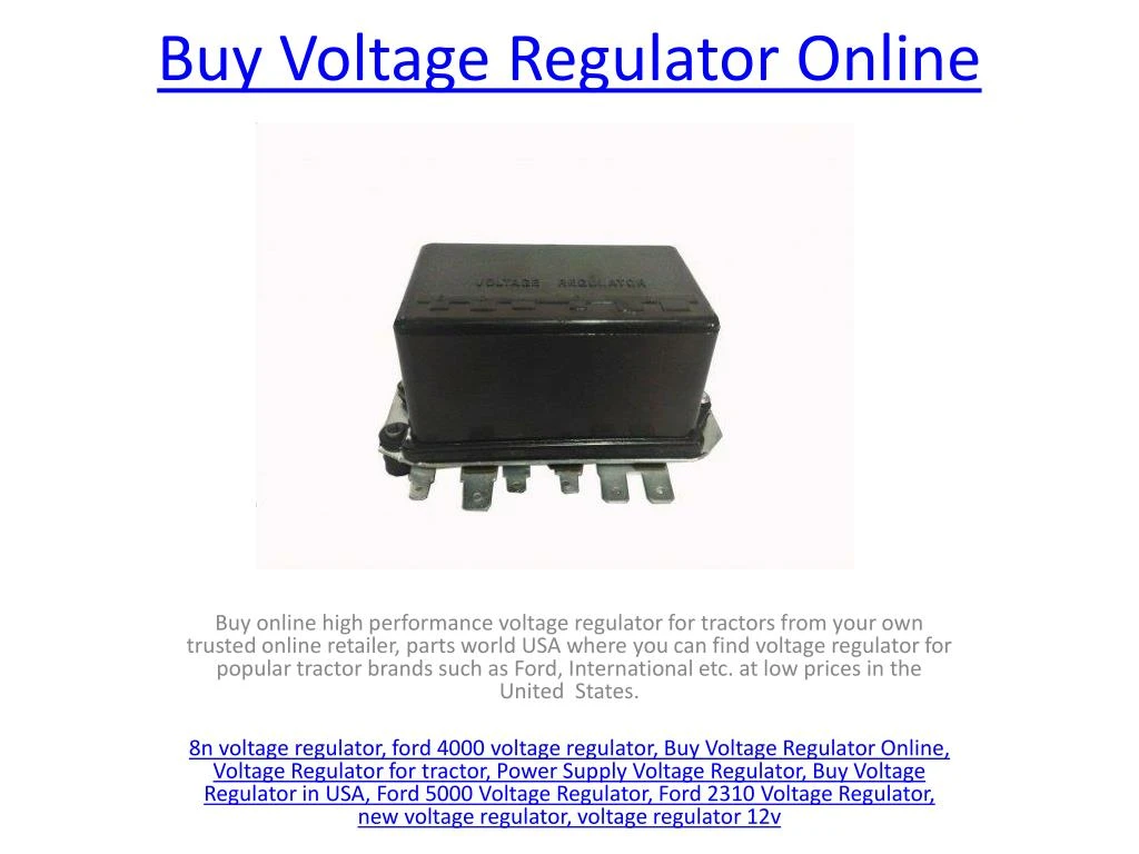 buy voltage regulator online