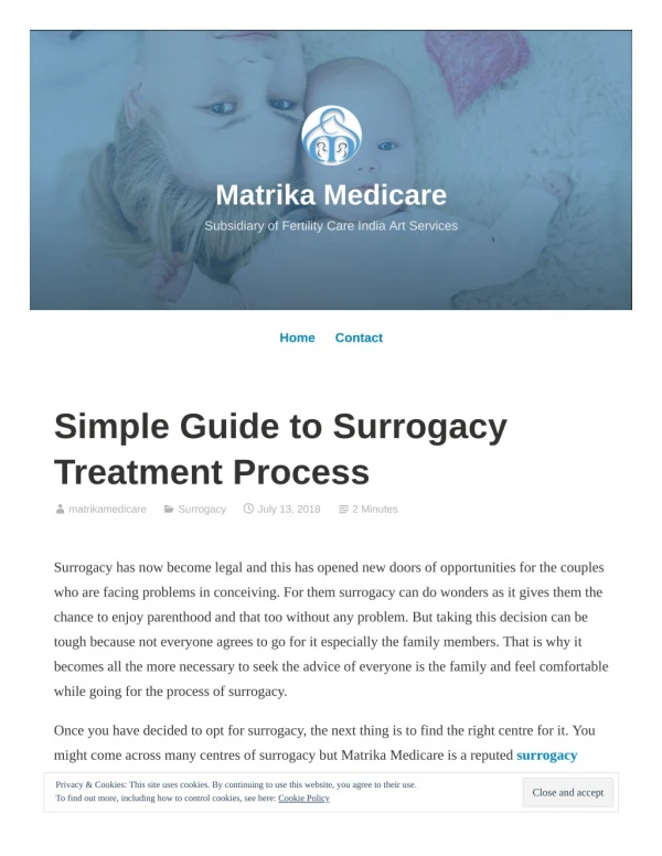 Simple Guide to Surrogacy Treatment Process