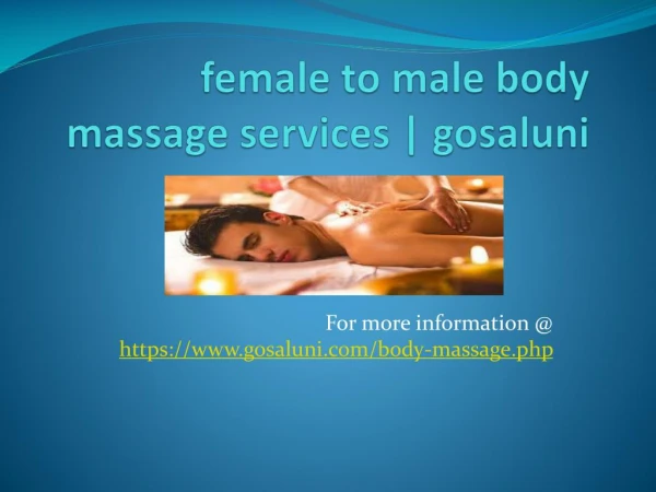 Full body massage | body massager at home | body massage at home | gosaluni