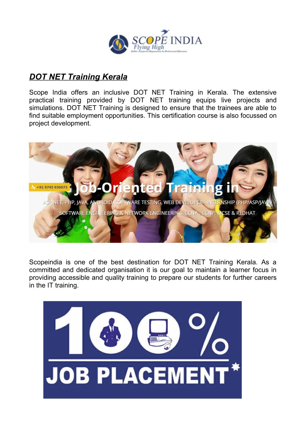 dot net training kerala