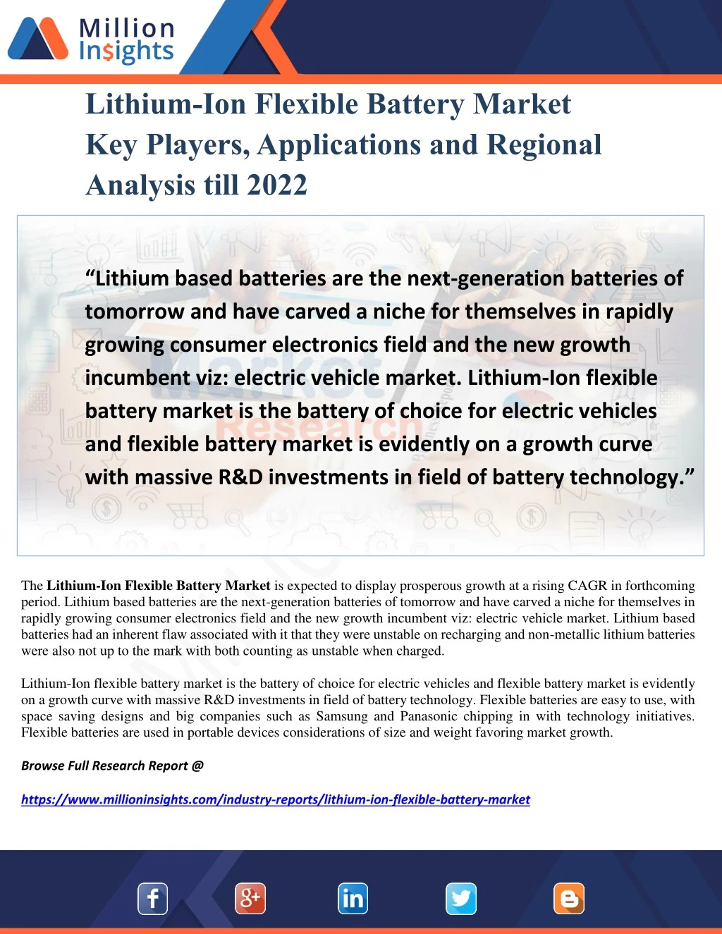 lithium ion flexible battery market key players