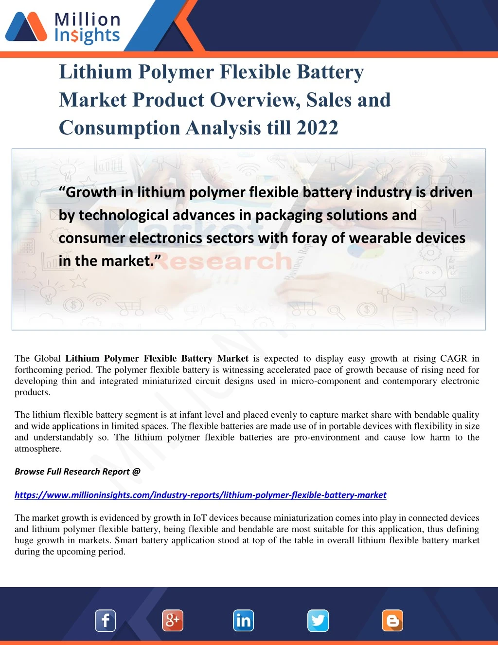 lithium polymer flexible battery market product