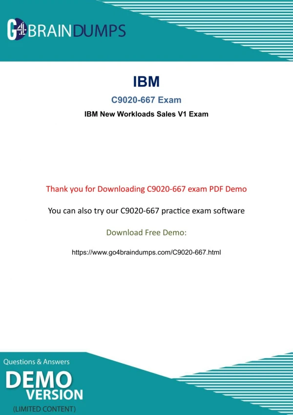IBM C9020-667 Exam Dumps PDF Updated 2018