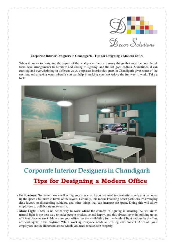 corporate interior designers in chandigarh - modern office.pdf