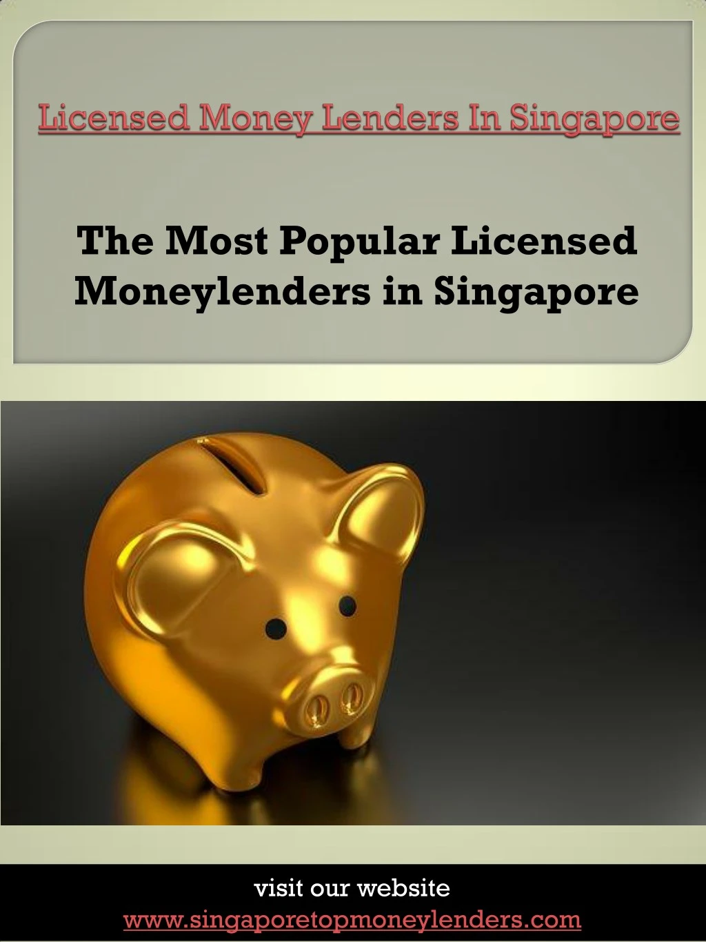 the most popular licensed moneylenders