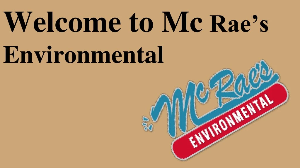 welcome to mc rae s environmental