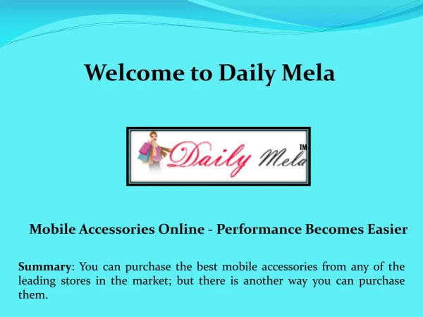 Mi mobile accessories, Online shopping mall at www.dailymela.com