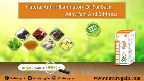 Natural Anti-Inflammatory Oil for Stiffness, Joint and Back Pain