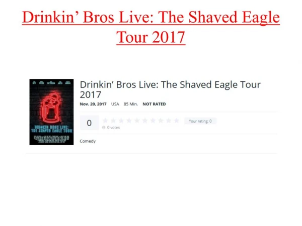 The Shaved Eagle Tour 2017 By Subscene