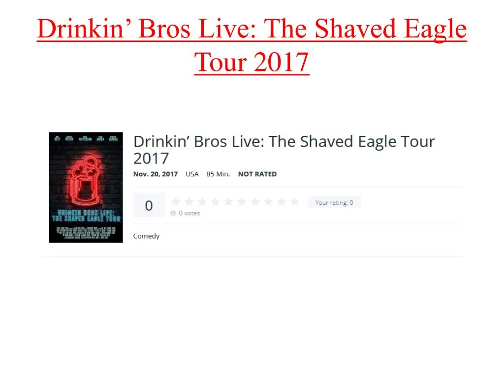 drinkin bros live the shaved eagle tour 2017