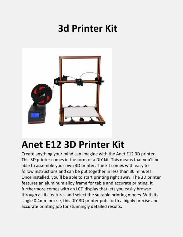 Buy 3d Printer diy kit - 3dPrinters lab