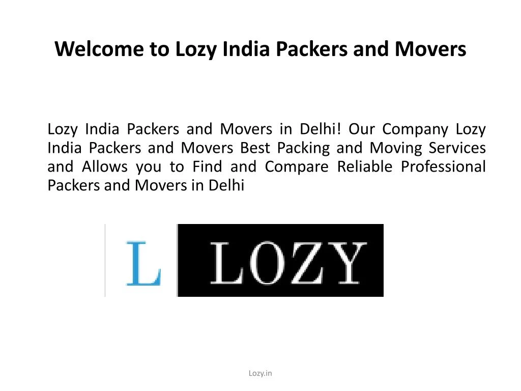 welcome to lozy india packers and movers