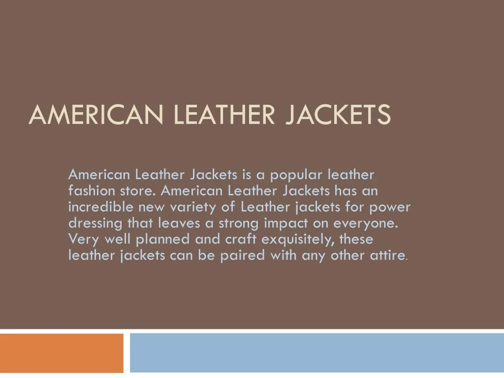 american leather jackets