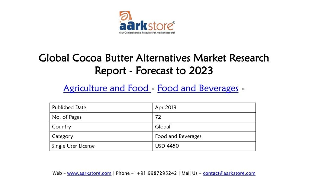 global cocoa butter alternatives market research report forecast to 2023