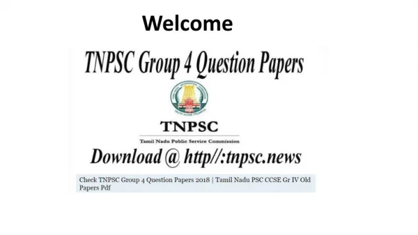 Download TNPSC Group 4 Previous Year Papers 2018 @ tnpsc.gov.in