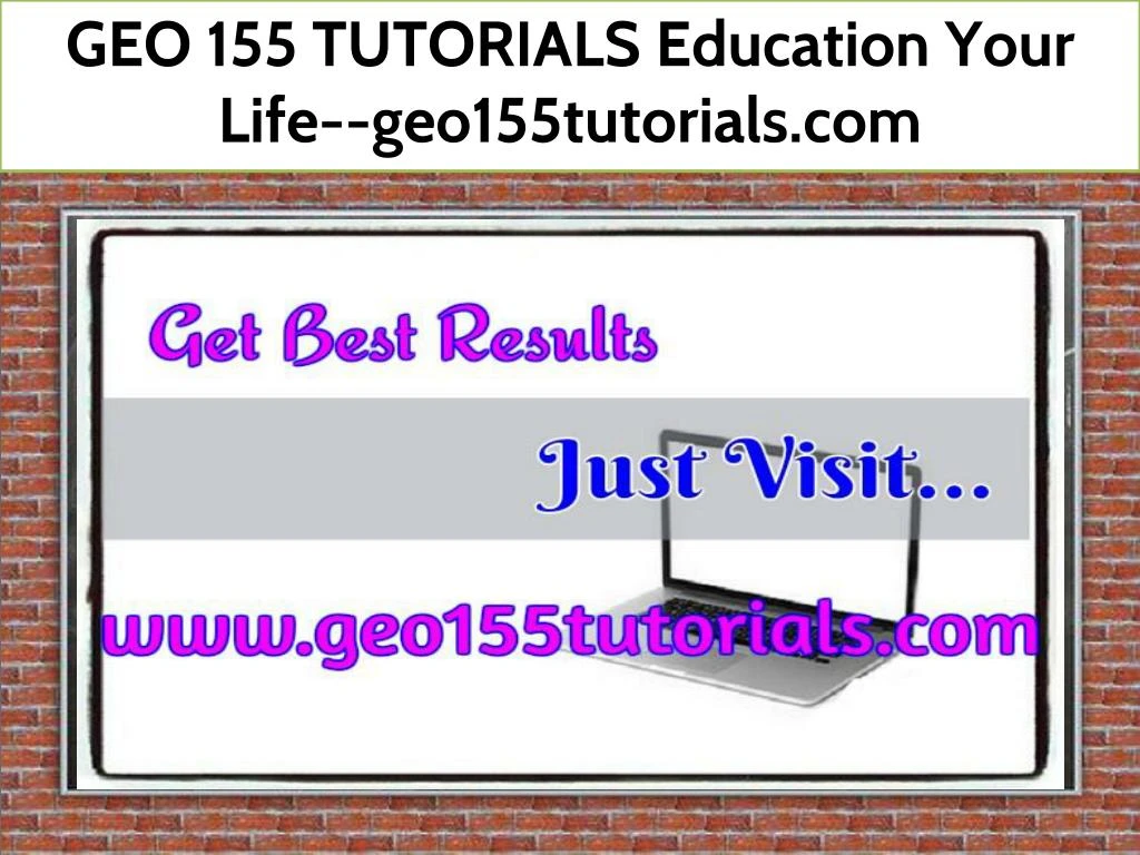 geo 155 tutorials education your life