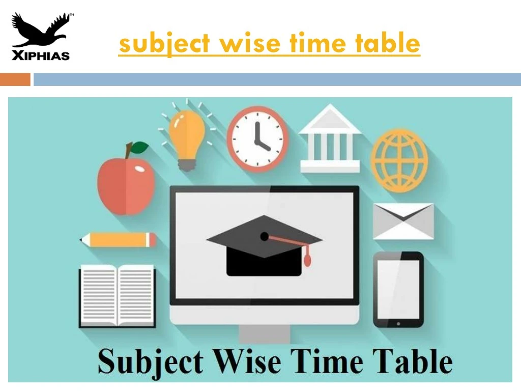 subject wise time table