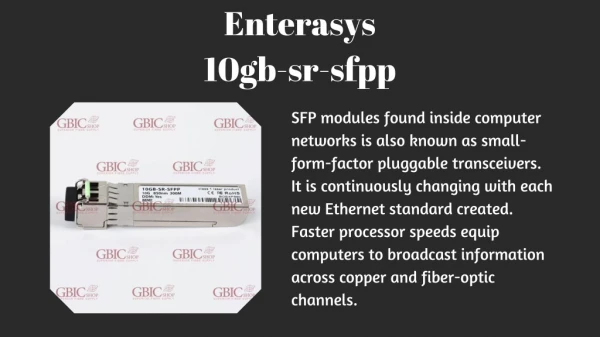 enterasys 10gb-sr-sfpp