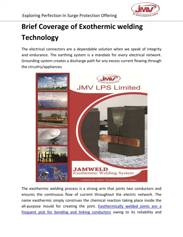 Brief Coverage of Exothermic welding Technology