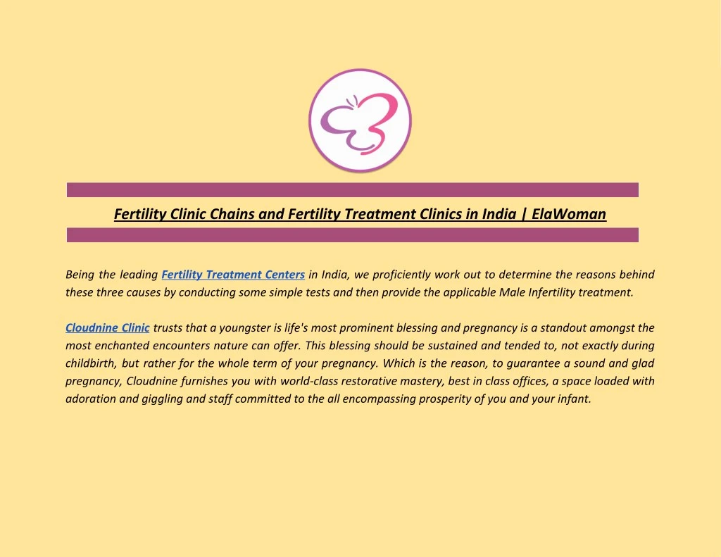 fertility clinic chains and fertility treatment