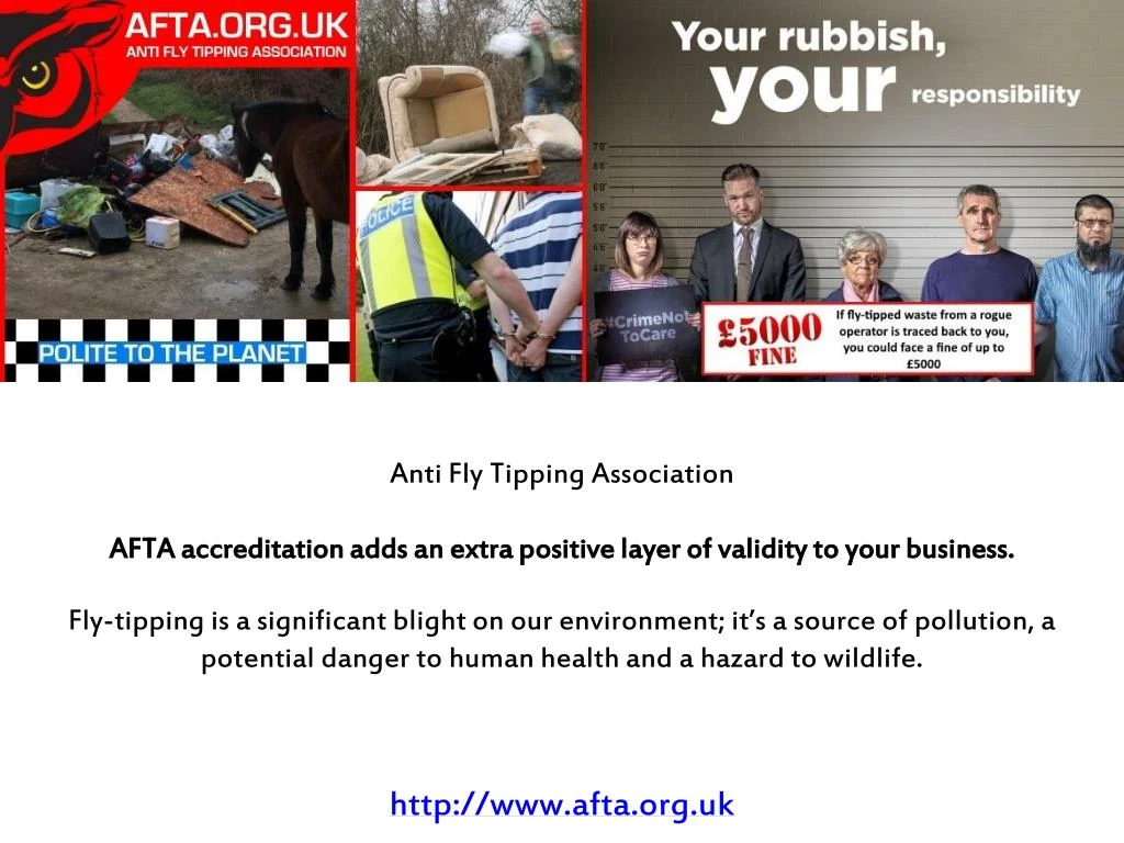 anti fly tipping association afta accreditation