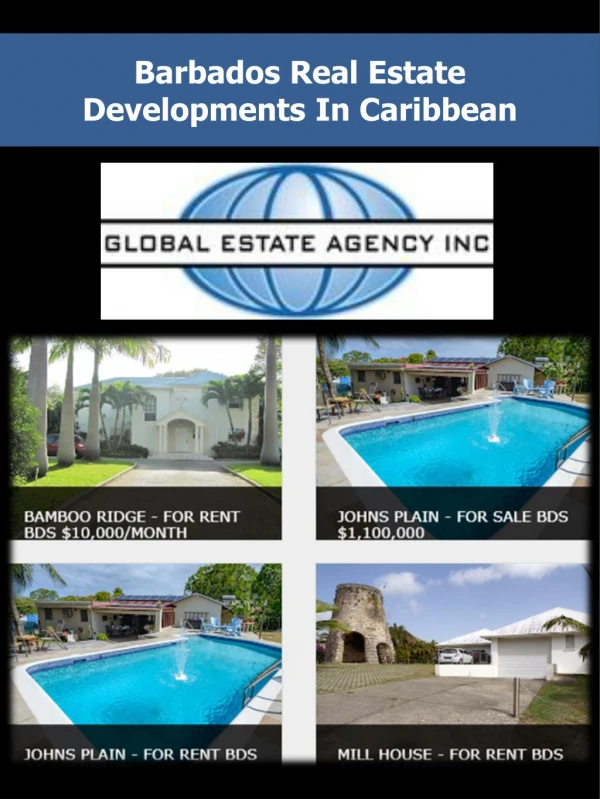 Barbados Real Estate Developments In Caribbean