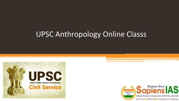 UPSC Anthropology Online Classs