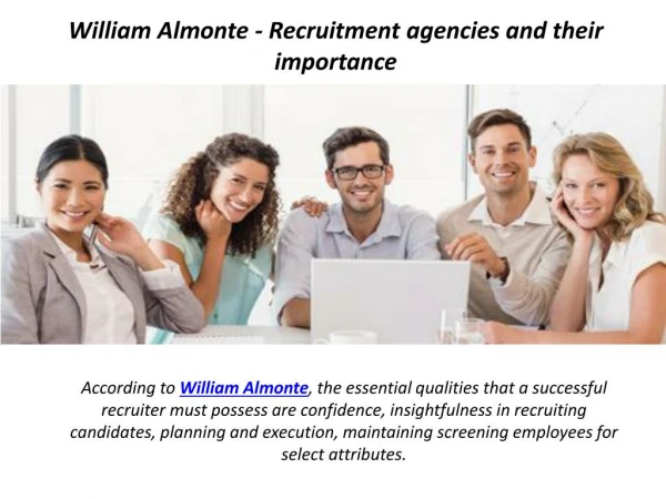 William Almonte - Recruitment Agencies And Their Importance