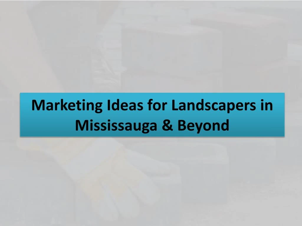 marketing ideas for landscapers in mississauga beyond