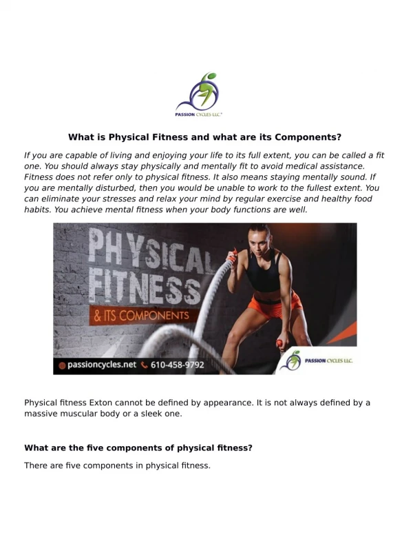 What is Physical Fitness and what are its Components?