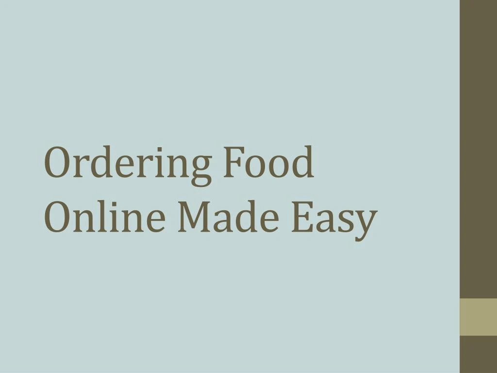 ordering food online made easy
